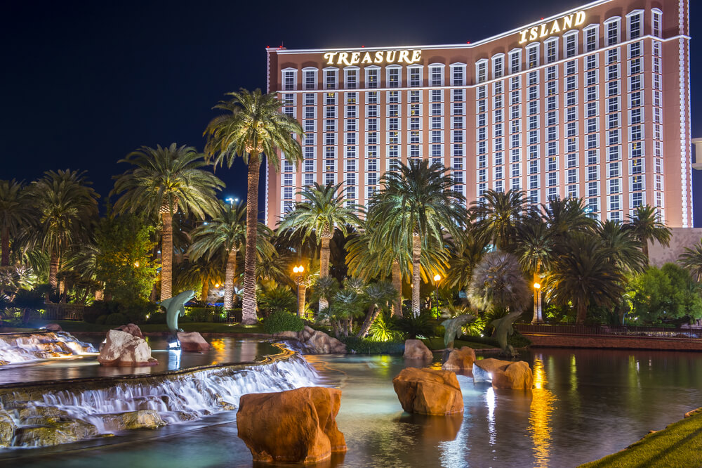 Treasure Island hotel and casino in Las Vegas Las Vegas is projected to break the all-time visitor volume record of 39-plus million visitors