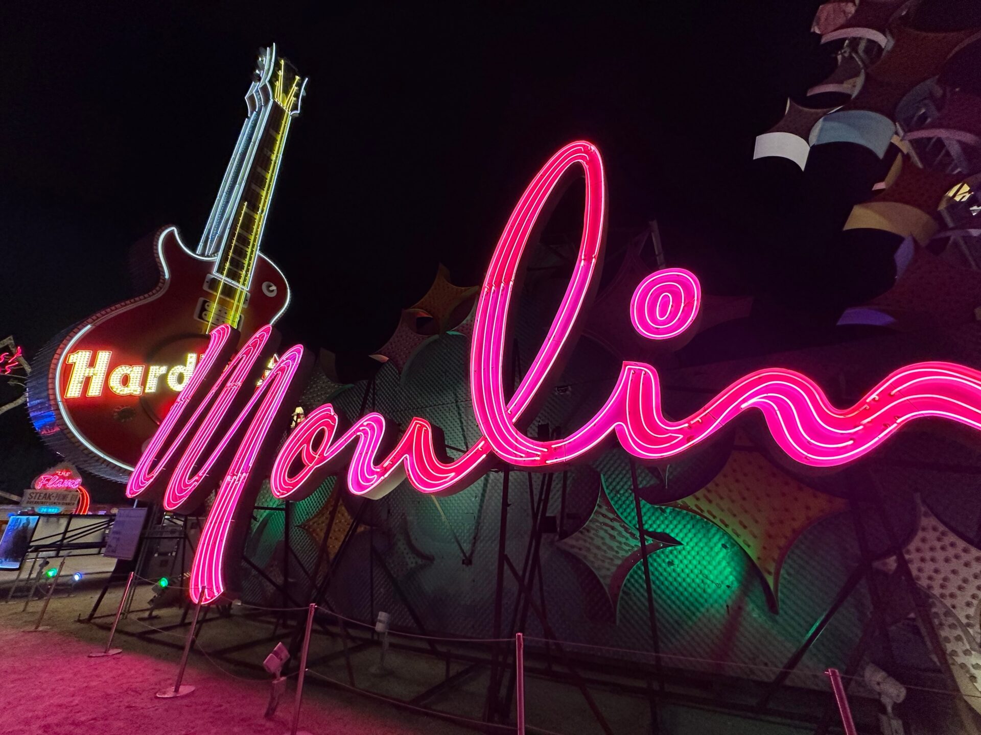 Neon Museum picture at night